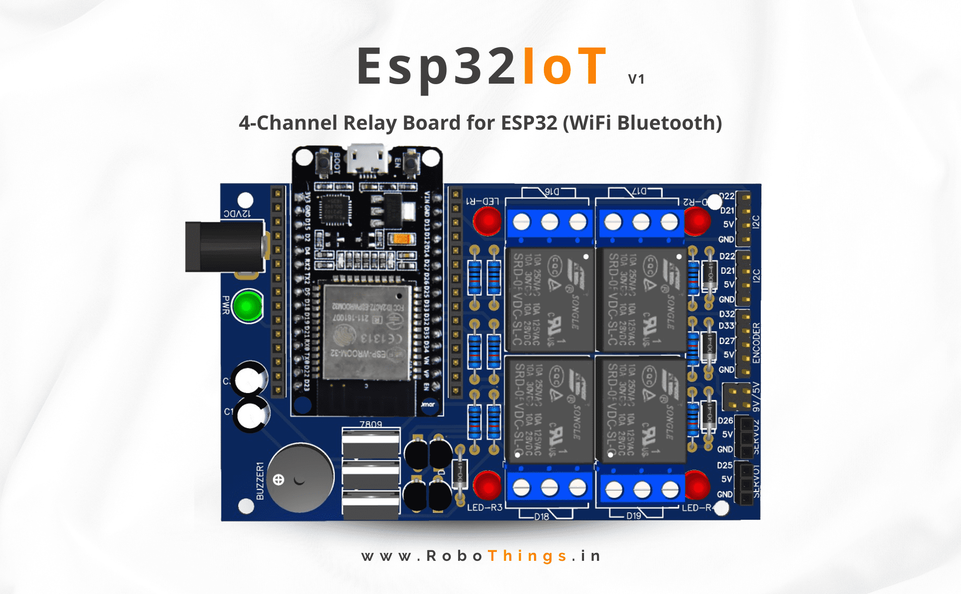 4-Channel Relay Board for ESP32 Wroom - Image 2