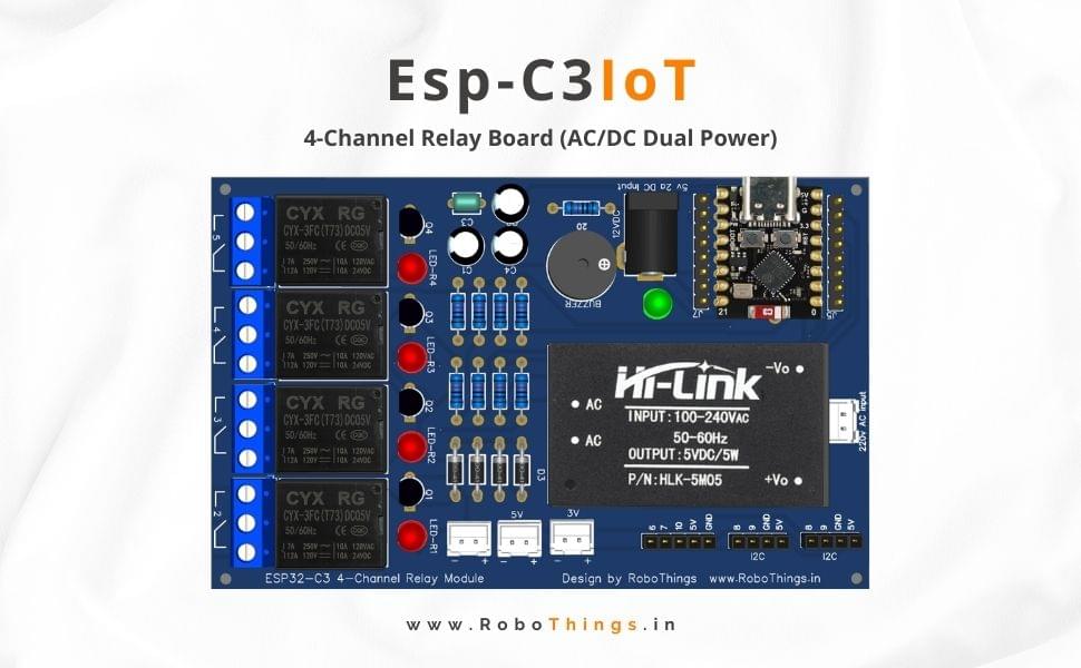 ESP32-C3 4 Channel Relay Board
